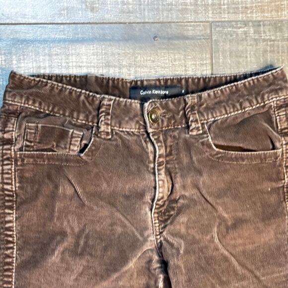 CALVIN KLEIN Mid Rise Brown Corduroy Boot Cut Women's Size 8x29 Casual Work - Picture 2 of 6